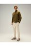 5Wm1603-Kh Men's Half-Zip Sweatshirt, Khaki - 4