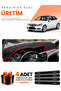 Mercedes W204 C180 (2007-2014) Compatible Dashboard Protection Cover Auto Cover - Black-Red - Mb006