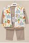 Zoo Patterned Inflatable Vest 3-Piece Set for Girls and Boys, Safari Concept Baby Set - 2