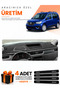 Renault Express Fully Covered (2021-2024) Compatible Dashboard Protection Cover Auto Cover - Black-Grey - Re021