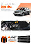 Chevrolet Aveo T250 (2006-2011) Compatible Dashboard Protection Cover Auto Cover - Black-Grey - Ch008