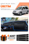 Volkswagen Caddy (2004-2010) Compatible Dashboard Protection Cover Auto Cover - Black-Blue - Vw002