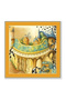 Women's Mustard Yellow Fairy Tale City Patterned Satin Bandana Scarf - 2