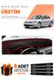 Volkswagen Passat B7 (2010-2015) Compatible Dashboard Protection Cover Auto Cover - Black-Red - Vw016