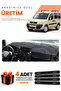 Fi̇at Doblo Airbagged Small Screen (2007-2015) Compatible Torpedo Protection Cover Auto Cover - Black - Fi008