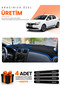 Renault Symbol Top Covered (2013-2021) Compatible Glove Box Protection Cover Auto Cover - Black-Blue - Re014
