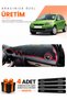 Ford Fi̇esta Type 2 (2003-2010) Compatible Torpedo Protection Cover Auto Cover - Black-Red - Fo006