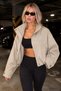 Lorven Oversize High Collar Bomber Viral Women's Jacket - 3