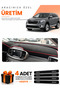 Kia Sorento (2015-2018) Compatible Torpedo Protection Cover Auto Cover - Black-Red - Ki020