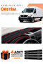 Mercedes Spri̇nter W906 (2006-2014) Compatible Dashboard Protection Cover Auto Cover - Black-Red - Mb020