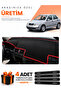 Skoda Fabia (1999-2006) Compatible Dashboard Protection Cover Auto Cover - Black-Red - Sk001