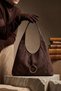 Pack of 2 Bags Suede Casual Shoulder Bag Zippered Lined Wide Model 2 Pieces - 8