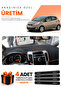 Kia Venga (2009-2011) Compatible Torpedo Protection Cover Auto Cover - Black-Brown - Ki025