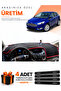 Ford Focus 3 (2011-2016) Compatible Dashboard Protection Cover Auto Cover - Black-Red - Fo012