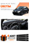 Daci̇a Logan (2009-2012) Compatible Torpedo Protection Cover Auto Cover - Black-Grey - Da005