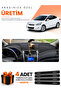 Hyundai Accent Blue (2011-2017) Compatible Torpedo Protection Cover Auto Cover - Black-Grey - Hu011