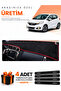 Honda Jazz (2018-2020) Compatible Dashboard Protection Cover Auto Cover - Black-Red - Ho019
