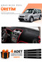 Ford Connect (2009-2012) Compatible Dashboard Protection Cover Auto Cover - Black-Red - Fo017