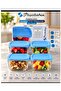 4 Pieces Snowbox Storage Container with Blue Lid Small Size 275 Cc Volume Square