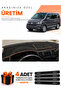 Vw Transporter T6 Covered (2015-2020) Compatible Dashboard Protection Cover Auto Cover - Dark Brown - Vw030