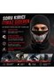 Unisex Full-Face Balaclava with Tooth Pattern, Winter Mask, Breathable, Stretchy, Under-Helmet Neck Warmer BX - 5