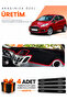 Ford Fi̇esta (2008-2017) Compatible Dashboard Protection Cover Auto Cover - Black-Red - Fo008