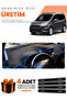 Ford Courier (2020-2023) Compatible Torpedo Protection Cover with Screen - Black-Blue - Fo005