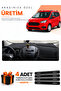 Ford Courier (2013-2020) Screenless Compatible Torpedo Protection Cover Auto Cover - Black - Fo004