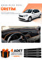 Renault Symbol Airbagged (2008-2011) Compatible Torpedo Protection Cover Auto Cover - Dark Brown - Re030