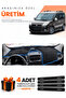 Fiat Doblo (2013-2015) Covered Compatible Glove Box Protection Cover Auto Cover - Black-Blue - Fi007