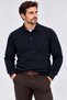 Men's Polo Collar Sweatshirt with Long Sleeves and Pockets, Comfortable Fit, Winter Thick Fabric