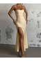 Rochie maxi, auriu