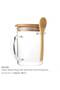 Clear Glass Mug with Bamboo Lid and Spoon - 3