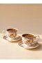 Mixed Squirrel Printed Porcelain Coffee Cup Set for 2 People (W6) - 3