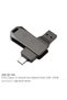 Swivel OTG USB in Gun Metal 64Gb V. 3.0 Type C - 3