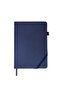 Faroe - A5 PU Hard Cover Notebook with Pen Loop - Navy Blue