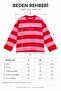 Women's 100% Cotton Long Sleeve Crew Neck Striped Oversize T-Shirt - 8