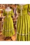 Pistachio Green Lace-Up Vintage Dress - 5