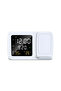 Rise - Digital Alarm Clock Wireless Charger - White - 3
