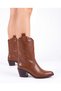 Women's Tan Leather Embroidered Western Talia Cowboy Boots - 2