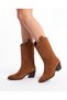 Women's Tan Suede Embroidered Western Talia Cowboy Boots - 3