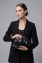 The Moiss Faux Black Leather Women's Shoulder & Portfolio & Clutch Bag