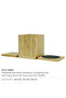 Foldable Bamboo Fast Wireless Charging Pad 15W with Mug Warmer and Pen Holder - 3