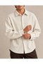 White Corduroy Oversize Men's Shirt - 2