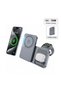 Argene - Magfold 3 in 1 Wireless Charger Stand - Metallic Grey