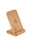 Eco-Friendly Bamboo 10W Wireless Charger Stand - 2