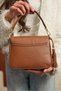 Derkon 100% Genuine Leather Women's Hand and Shoulder Bag in Tan Color - 4