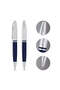 Calais Chrome/Blue Lacquer with Polished Chrome Appointments Ballpoint Pen (Blue Ink) - 2