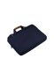 Sloten - 15" Laptop Bag - Navy Blue/Tan - 6