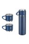 Saffle - Family Set of Vacuum Flask & Two Cups - Navy Blue - 5